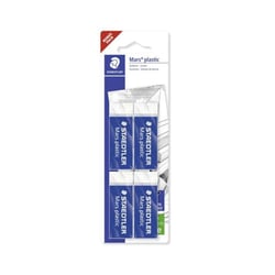 Lot de 4 gommes blanches - Sans phtalate ni latex - Staedtler - Mars plastic