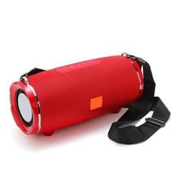 Enceinte Bluetooth Portable Waterproof Avec Basses Surround Support FM TF Card Rouge YONIS