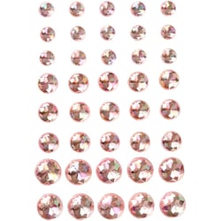 Pierres de strass, dim. 6+8+10 mm, rose, 40 pièces/ 1 Pq.