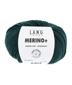 Pelote de Laine à tricoter MERINO + (PLUS) - Lang Yarns Vert (017)