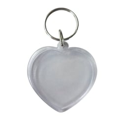Graine Créative - Porte-clés transparents Coeur 6 pièces