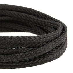 Bobine 50m Cordon damier polyester 5mm noir