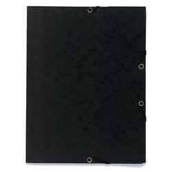Chemise à élastique 3 rabats carte lustrée 355gm2 - A4 - Noir - x 25 - Exacompta