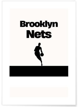 Affiche Brooklyn Nets - Design minimaliste | A3 : 29,7x42cm