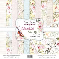 10 papiers scrapbooking 20 x 20 cm FABRIKA DECORU ORCHID SONG