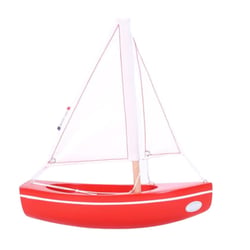 Le Sloop Rouge – Bateau en bois 21cm - Maison Tirot