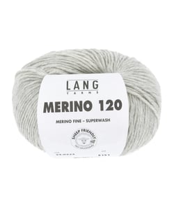 Pelote de laine à tricoter MERINO 120 - Lang Yarns Gris (223)