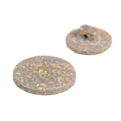 Bouton rond à queue écorces de riz gris cendre