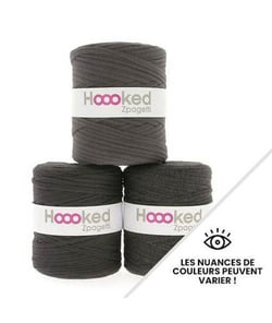 Fil Zpagetti Hoooked - Cône 700 G ANTHRACITE SHADES