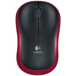 Souris Optique Sans Fil 1000DPI 3 Boutons 10m Plug And Play 12 Mois Autonomie Rouge YONIS