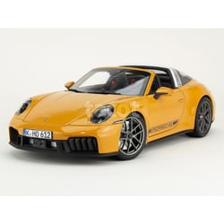 Voiture miniature de collection - NOREV - Porsche 911/992 Targa 4 GTS 2024 - Bahama Yellow - Échelle 1/18 - Diecast monté