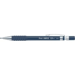 Porte-mines PENTEL AM13 - Mines 1,3 mm - Grip caoutchouc - Gomme - Clip métal