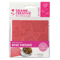 Tapis de texture pour pâte polymère - Rose vintage