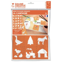 Graine Créative - Pochoir pour enfant 7 x 7,5 cm La campagne