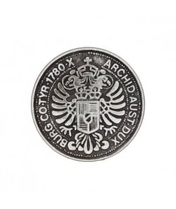 Carte de 2 boutons folklorique 23mm - Union Knopf Argent