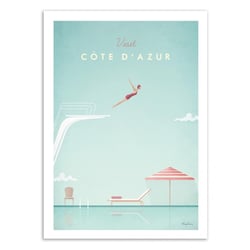 Affiche 30x40 cm - Visit Cote d'Azur - Henry Rivers
