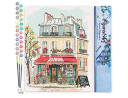 Peinture par Numéro Figured'Art - Café La Vie Douce - Kit de Loisir Créatif DIY Numéro d'Art Complet - 40x50cm sans châssis en bois