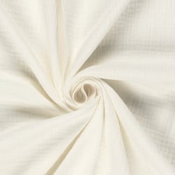 Tissu Double gaze de coton uni Ivoire