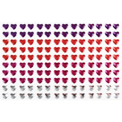 MégaCréa DIY - Stickers strass coeurs 0,6 cm 140 pièces
