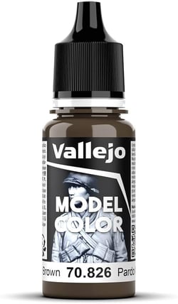 Flacon 17 ml - Peinture acrylique Vallejo Model Color - German Cam Medium Brown 70.826 - Fine