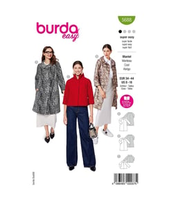 Patron Burda 5688 - Manteau/veste taille n°FR 34-44