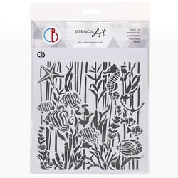 Pochoir plastique souple réutilisable 24 x 22 cm Ciao Bella UNDER THE OCEAN 001