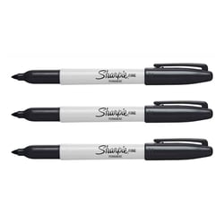 Lot de 3 marqueurs permanents pointe fine 0,7 mm - SHARPIE - Noir