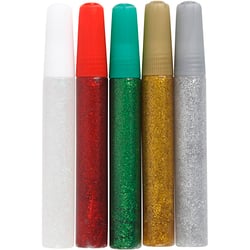 Colle à paillettes, ass. de couleurs, 5x10 ml/ 1 Pq.
