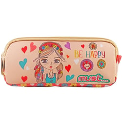 Trousse rectangulaire Be Happy Must 21 CM - 2 compartiments