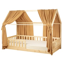 Set double ciel de lit cabane en gaze de coton DUO