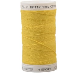 Fil à bâtir Jaune 100% coton en bobine de 150m made in France
