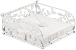 Porte-serviettes Ambiente - Motif branches - Papier - Blanc