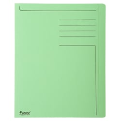 Chemise rigide à bord décalé Forever® 280g/m2 avec impression - 24x32cm - Vert vif - x 100 - Exacompta