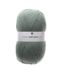 Fil de laine à tricoter Creative Soft Wool Aran - 100GR - Rico Design 23 Gris