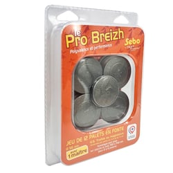 Jeu de 12 palets bretons + 1 maître en fonte GS, n° 1 à 6 - Sebo