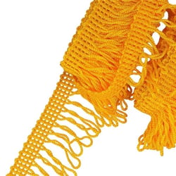 Planchette 25m Frange déco non lavable Jaune Or 32mm