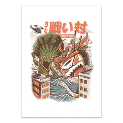 Affiche 30x40 cm - Brocco vs Ramen Kaijus - Ilustrata