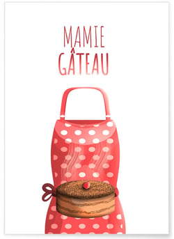 Affiche Mamie Gâteau | A3 : 29,7x42cm