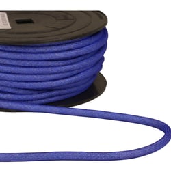 Bobine 25m cordon métallique 6mm bleu roi