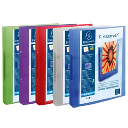 Classeur 2 anneaux 30mm polypropylène chromaline 7/10e Krea Cover - A4 maxi - Couleurs assorties - x 15 - Exacompta