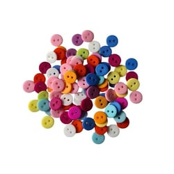 200 boutons en mélange coloris assorties scrapbooking couture ROND 11 MM