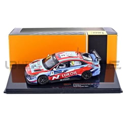 Voiture miniature de collection - IXO - HYUNDAI Elantra N - Échelle 1/43 - WTCR Portugal 2021 - Blanc/Bleu/Rouge