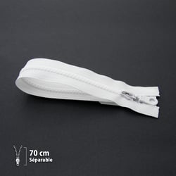 Fermeture éclair Z54 - moulée 6mm Séparable - 70 cm