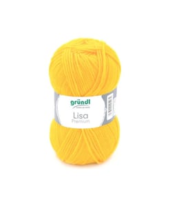 Fil à tricoter LISA PREMIUM UNI - Grundl 10 Jaune