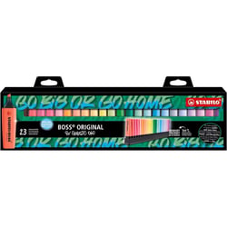 Surligneurs - STABILO BOSS - 23 couleurs fluos et pastel - Edition limitée - Avec support de bureau
