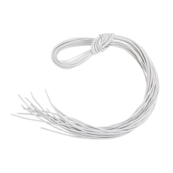 MégaCréa DIY - Fil élastique blanc pour masque Ø 1mm 60 cm 10 pièces