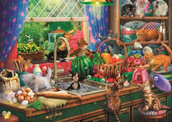 Puzzle 1000 pièces - L'Heure Du Thé : Chatons Fauteurs De Troubles - Trefl