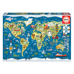 Educa puzzles 200 pieces mappemonde - Educa Borras