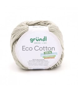 Pelote de coton organique ECO COTTON - Gründl 04 Gris
