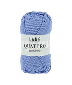 Fil à tricoter 100% coton QUATTRO - Lang Yarns 21 Bleu